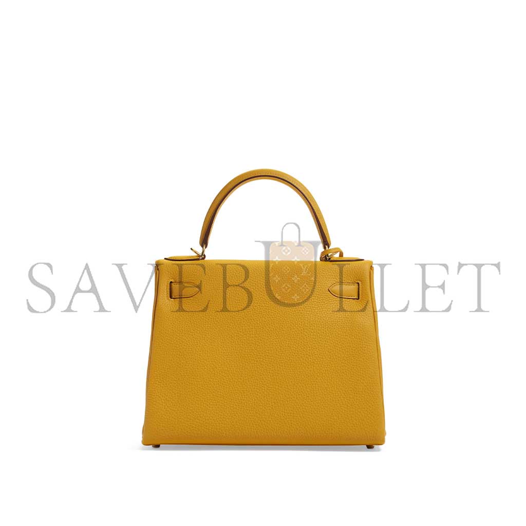 HERMÈS LEATHER KELLY 25 TOGO WITH GOLD HARDWARE (25*17*7cm) 